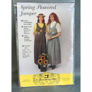Gooseberry Hill Spring Misses Flowered Jumper Pattern Sizes S M L XL 213 - uncut